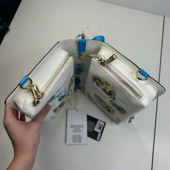 Loungefly Disney Pinocchio Story Book Convertable Backpack Crossbody Bag NWT - Picture 5 of 11